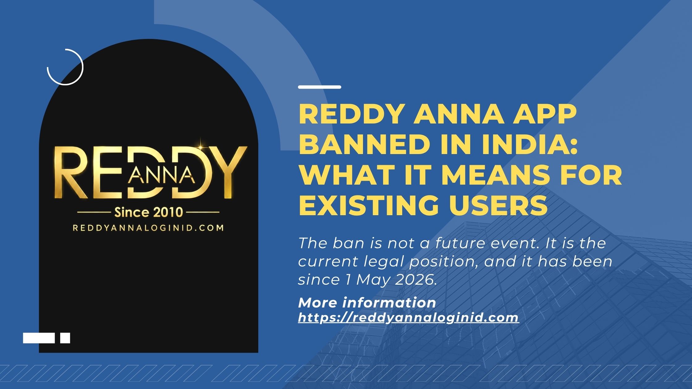Reddy Anna App Banned in India: What It Means for Existing Users