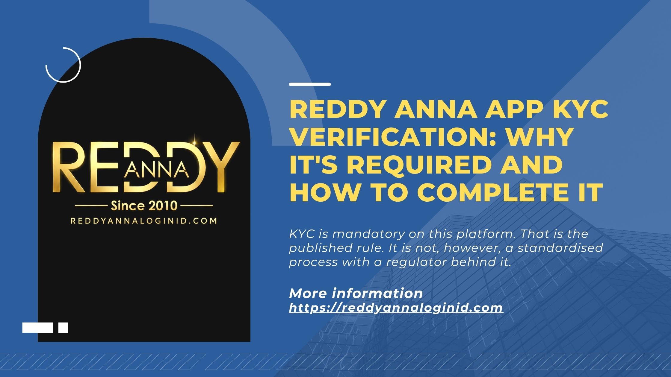 Reddy Anna App KYC Verification: Why It's Required and How to Complete It
