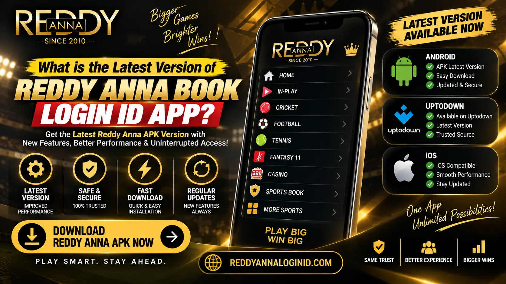 What is the Latest Verson of Reddy Anna Book Login Id app?